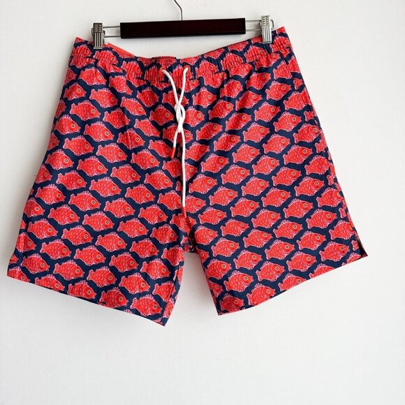 SWIMS Nuotare Swim Short Red Fish Print L - Picture 3 of 6